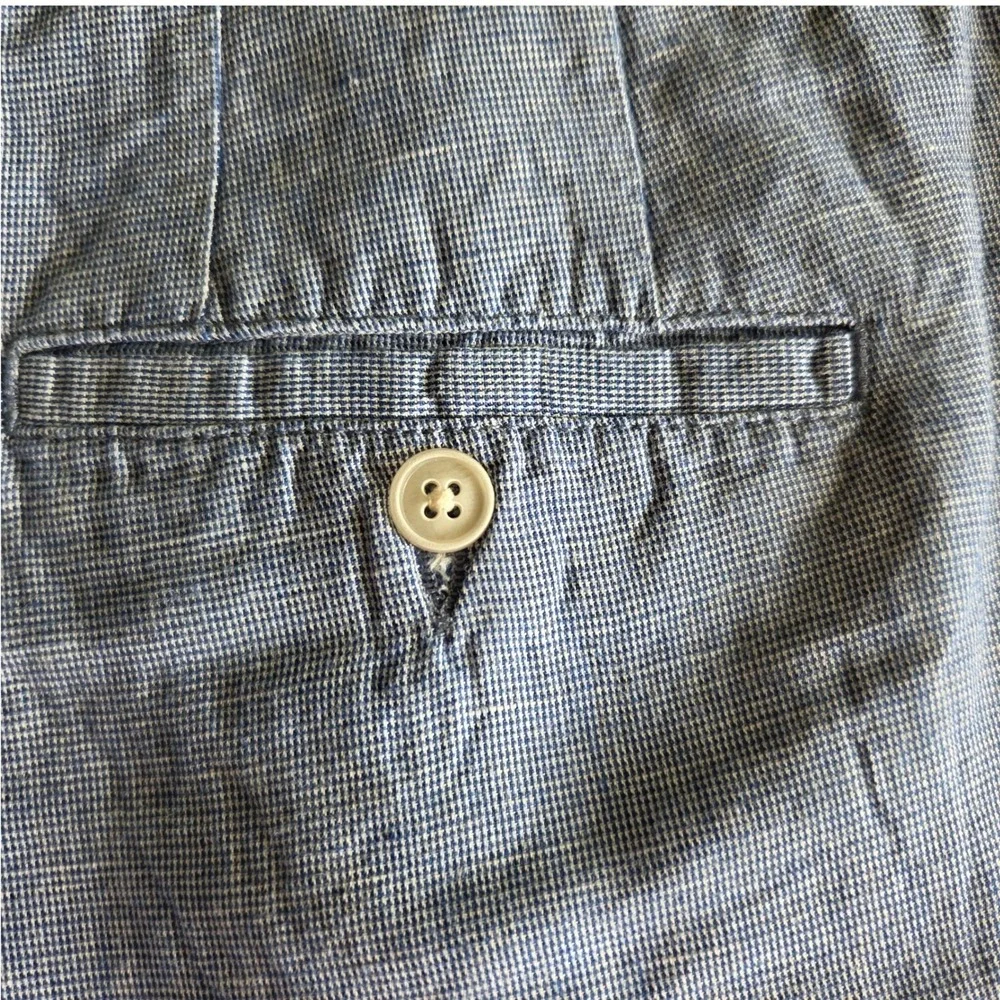 Peter Millar Mens Blue Micro Check Flat Front Shorts Size 40 Resort‎ Coastal